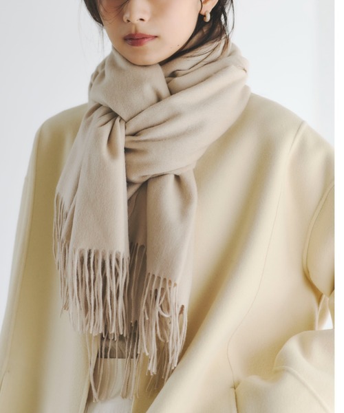anuans カシミヤストール アニュアンス anuans カシミヤストール （BEIGE） -靴＆ファッション