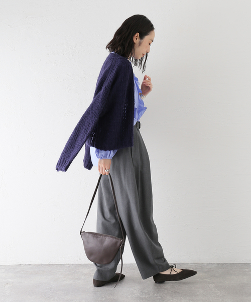 journal standard L'essage（ジャーナルスタンダードレサージュ）の「ウールWタックパンツ（スラックス・レディース・ブラック/グレー・36/38）」の14枚目の写真