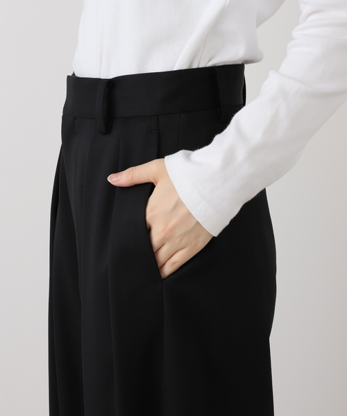 journal standard L'essage（ジャーナルスタンダードレサージュ）の「ウールWタックパンツ（スラックス・レディース・ブラック/グレー・36/38）」の19枚目の写真