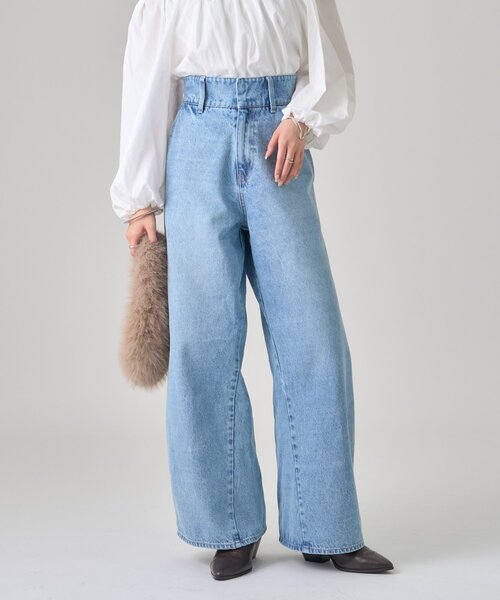 バックスタイルがポイント！新色ネイビー】バックシャンカーブデニム