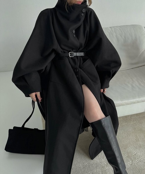 raglan volume sleeve over coat