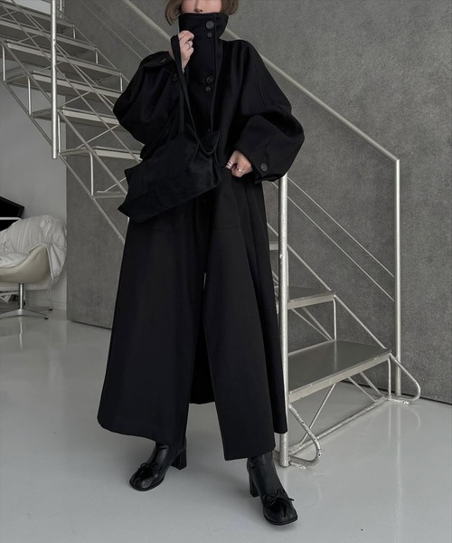 raglan volume sleeve over coat