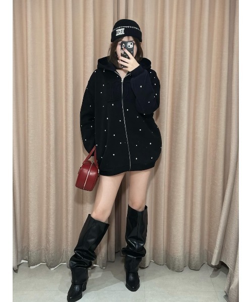 Darich（ダーリッチ）の「ポインテッドドレープロングブーツ（ブーツ・レディース・ブラック・S/M/L/XS/XL）」の18枚目の写真