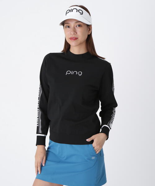 ピン　PING　ロゴジャカード ハイネックセーター　レディス PING APPAREL】ロゴジャカードハイネックニット ＜LADIES LINE