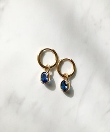 2wayエリプスビジューフープピアス
