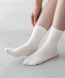 welleg（ウェレッグ）の「クルー丈 リブ編み カラーソックス 靴下（ソックス/靴下）」