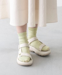 welleg（ウェレッグ）の「クルー丈 リブ編み カラーソックス 靴下（ソックス/靴下）」