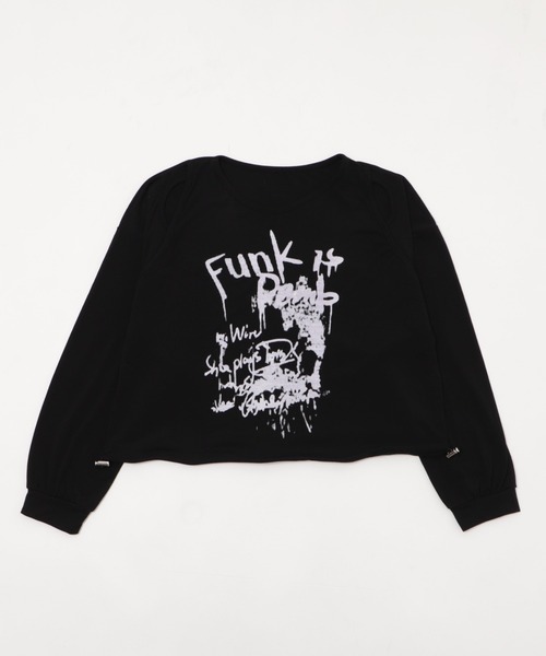 Figments(フィグメンツ)の「オープンショルダ-FunkロンT(Tシャツ/カットソー・レディース・ホワイト/ブラック・FREE)」の4枚目の写真