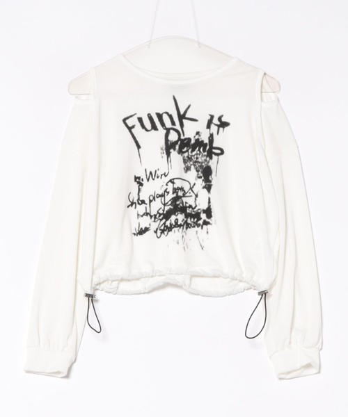 Figments(フィグメンツ)の「オープンショルダ-FunkロンT(Tシャツ/カットソー・レディース・ホワイト/ブラック・FREE)」の18枚目の写真