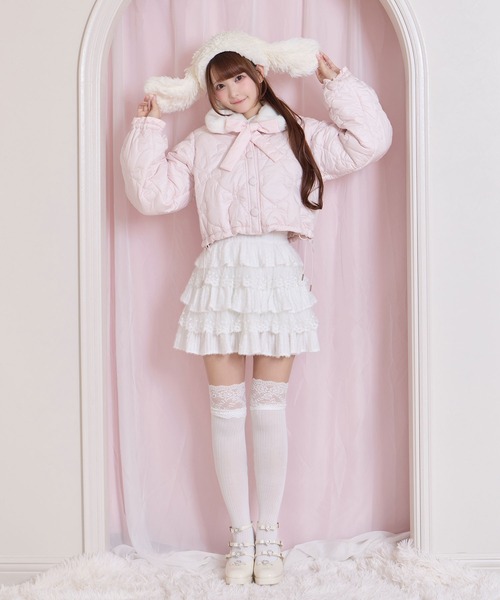Honey Cinnamon（ハニーシナモン）の「リボンキルティングショート中綿