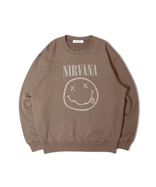 NIRVANA（ニルヴァーナ）の「JOHNBULL- NIRVANA SMILEY SWT（スウェット・メンズ・ブラウン/ベージュ・M/L）」の2枚目の写真