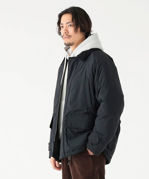 B:MING by BEAMS（ビーミングバイビームス）の「衿コール 中綿 ジャケット【軽撥水】＜ユニセックス＞（ブルゾン・メンズ・ブラウン系その他5/ブラック・S/XL/L/M）」の4枚目の写真