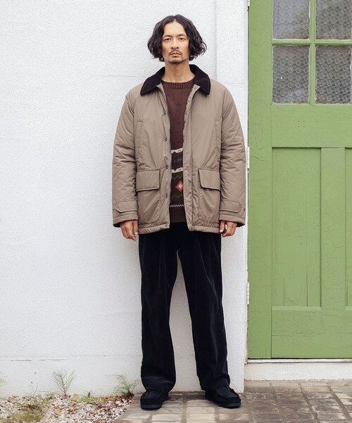 B:MING by BEAMS（ビーミングバイビームス）の「衿コール 中綿 ジャケット【軽撥水】＜ユニセックス＞（ブルゾン・メンズ・ブラウン系その他5/ブラック・S/XL/L/M）」の5枚目の写真