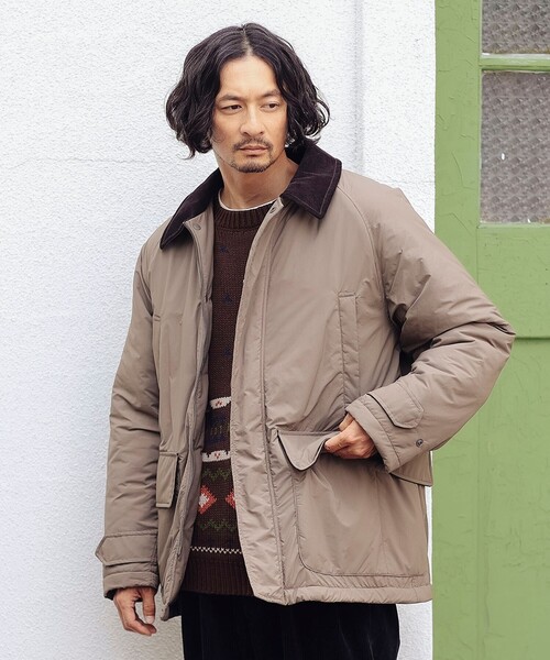 B:MING by BEAMS（ビーミングバイビームス）の「衿コール 中綿 ジャケット【軽撥水】＜ユニセックス＞（ブルゾン・メンズ・ブラウン系その他5/ブラック・S/XL/L/M）」の6枚目の写真