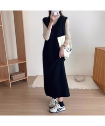 ニットサロペットワンピース