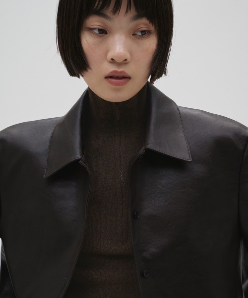 TODAYFUL(トゥデイフル)の「Halfzip Rib Knit(ニット/セーター・レディース・チョコ/ダークグレー/キナリ・FREE)」の8枚目の写真