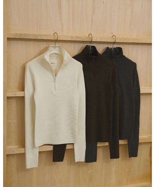 TODAYFUL(トゥデイフル)の「Halfzip Rib Knit(ニット/セーター・レディース・チョコ/ダークグレー/キナリ・FREE)」の12枚目の写真