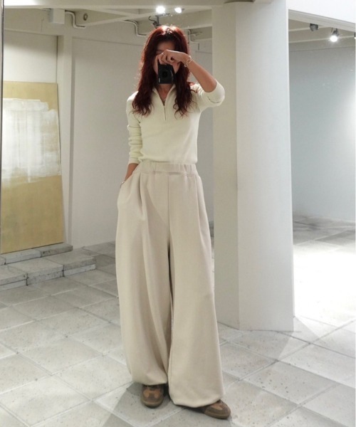 TODAYFUL(トゥデイフル)の「Halfzip Rib Knit(ニット/セーター・レディース・チョコ/ダークグレー/キナリ・FREE)」の15枚目の写真