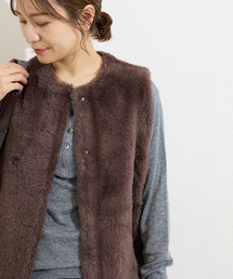 JOURNAL STANDARD | 《追加2》ダブルフェイスフェザークルーネックベスト(ベスト)