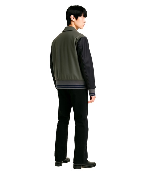 FACTOTUM(ファクトタム)の「【FACTOTUM】 SUPER110`s Melton Stadium blouson(スタジャン・メンズ・ブラック/グレー・46/48)」の11枚目の写真