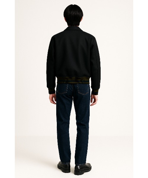 FACTOTUM(ファクトタム)の「【FACTOTUM】 SUPER110`s Melton Stadium blouson(スタジャン・メンズ・ブラック/グレー・46/48)」の13枚目の写真
