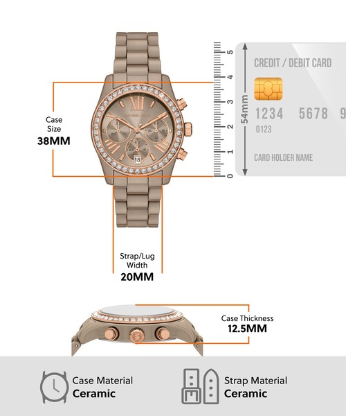 MICHAEL KORS（マイケルコース）の「マイケル・コース 腕時計 レディース アナログ セラミック MK4970（アナログ腕時計・レディース・ベージュ・FREE）」の5枚目の写真