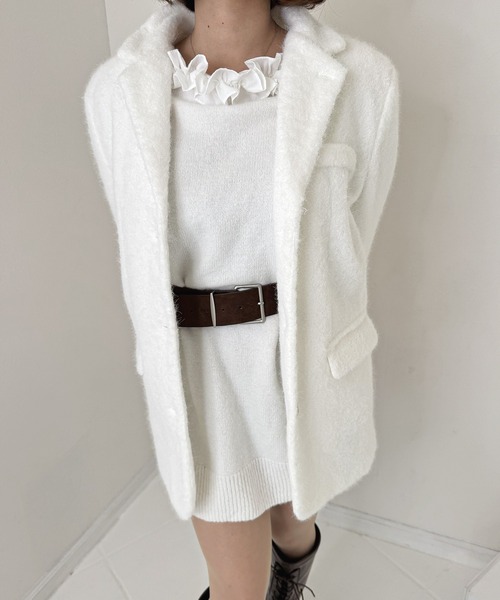frunco(フランコ)の「モヘアテーラードジャケット(テーラードジャケット・レディース・ホワイト/ベージュ・FREE)」の16枚目の写真