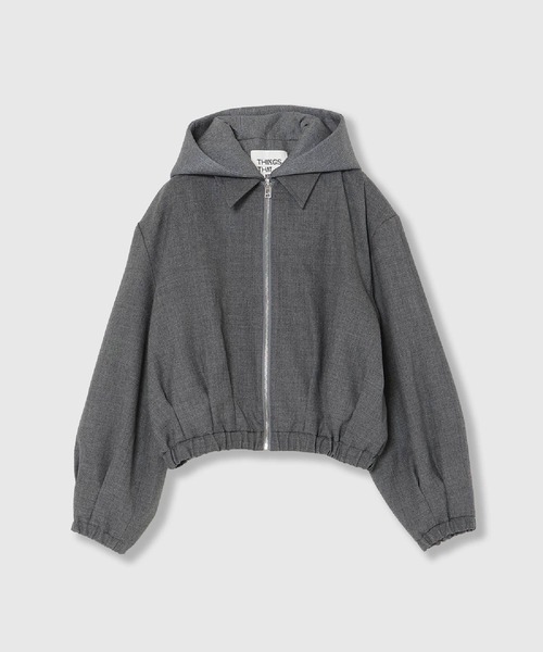 THINGS THAT MATTER（シングス ザット マター）の「DRY WOOL HOODIE JACKET / ドライ ウール フーディー ジャケット（ブルゾン・レディース・グレー・FREE）」の10枚目の写真