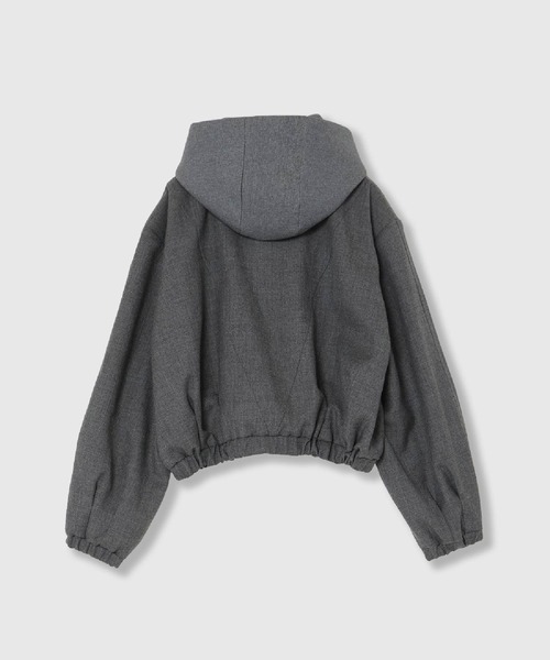 THINGS THAT MATTER（シングス ザット マター）の「DRY WOOL HOODIE JACKET / ドライ ウール フーディー ジャケット（ブルゾン・レディース・グレー・FREE）」の11枚目の写真