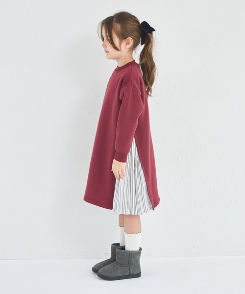 pairmanon（ペアマノン）の「【撥水】ワンポイント刺繍 フェイクムートン ブーツ（ブーツ・キッズ・ピンク/ベージュ/グレー系その他/チャコールグレー・15 /16/17/18/19/20）」の19枚目の写真