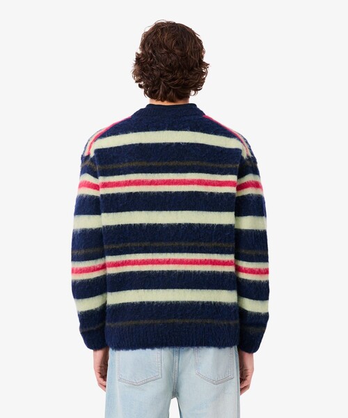 LACOSTE（ラコステ）の「アルパカブレンドボーダーウールニットカーディガン（カーディガン/ボレロ・メンズ・ネイビー・2/3/4/5）」の4枚目の写真