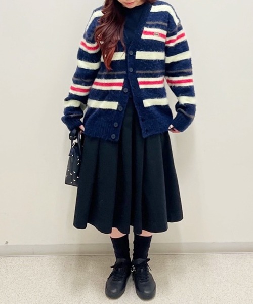 LACOSTE（ラコステ）の「アルパカブレンドボーダーウールニットカーディガン（カーディガン/ボレロ・メンズ・ネイビー・2/3/4/5）」の8枚目の写真