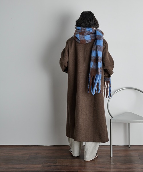 THE YOn（ザヨン）の「ギンガムチェックフリンジマフラー（マフラー・レディース・ブルー/ブラック/ピンク・FREE）」の15枚目の写真