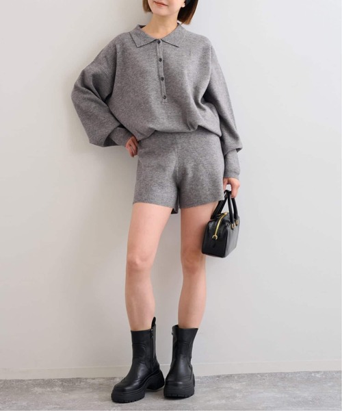 U by SPICK&SPAN（ユーバイスピックアンドスパン）の「《追加》えり付きニットロンパース（ワンピース・レディース・モカ/ライトグレー・FREE）」の13枚目の写真