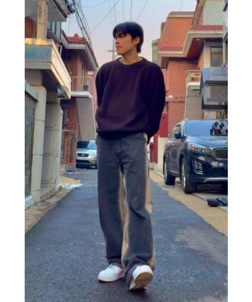 AVANDRESS（アバンドレス ）の「Side-line Wide Pants GREY（デニムパンツ・メンズ・グレー・LARGE/MEDIUM/SMALL/X-LARGE）」の3枚目の写真