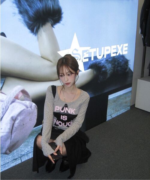 SETUP-EXE（セットアップイーエックスイー）の「STAR SLEEVE PUNK TOP /   WHITE（Tシャツ/カットソー・レディース・その他・OS）」の8枚目の写真