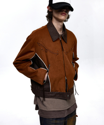 RSSC（アールエスエスシー）の「SUEDE & DENIM WESTERN JACKET - CAMEL（ライダースジャケット）」