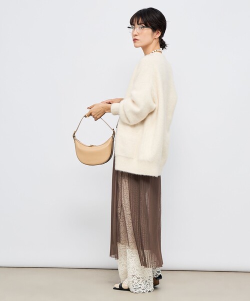 Rie Miller（リエミラー）の「ウォッシャブルチュールキャミワンピース（ワンピース・レディース・サックスブルー/ブラック/ブラウン・38）」の12枚目の写真