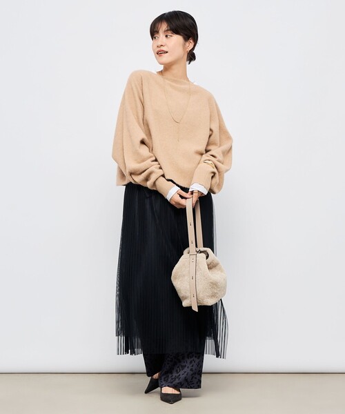 Rie Miller（リエミラー）の「ウォッシャブルチュールキャミワンピース（ワンピース・レディース・サックスブルー/ブラック/ブラウン・38）」の20枚目の写真