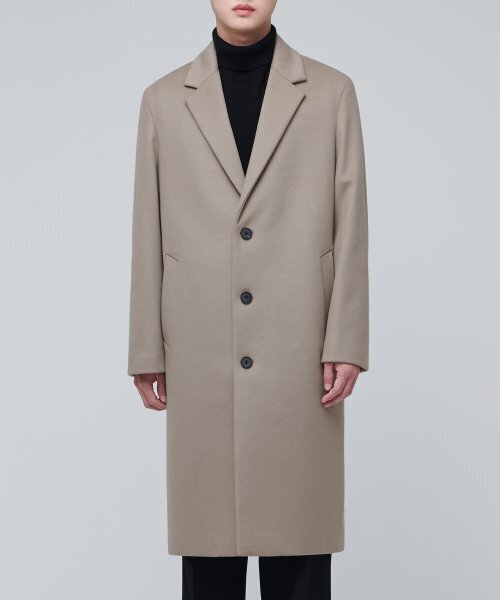 MUSINSA STANDARD(ムシンサスタンダード)の「カシミア20オーバーサイズシングルコート【モカ】(チェスターコート・メンズ・その他・MEDIUM/LARGE/X-LARGE/XX-LARGE)」の2枚目の写真