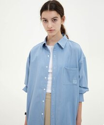 TRIP LE SENS（トリップ ル センス）の「リンクルフリーオーバーサイズデニムシャツ_LIGHT BLUE（シャツ/ブラウス）」
