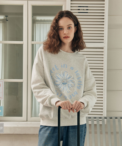 ZEROSTREET（ゼロストリート）の「[7カラー] フラワードーナツスウェット（スウェット・レディース・オートミール/ネイビー/Beige/ブラック/アイボリー/ブルー/ホワイト/ライトブルー/Cream・FREE）」の11枚目の写真