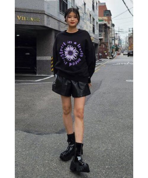 ZEROSTREET（ゼロストリート）の「[7カラー] フラワードーナツスウェット（スウェット・レディース・オートミール/ネイビー/Beige/ブラック/アイボリー/ブルー/ホワイト/ライトブルー/Cream・FREE）」の20枚目の写真
