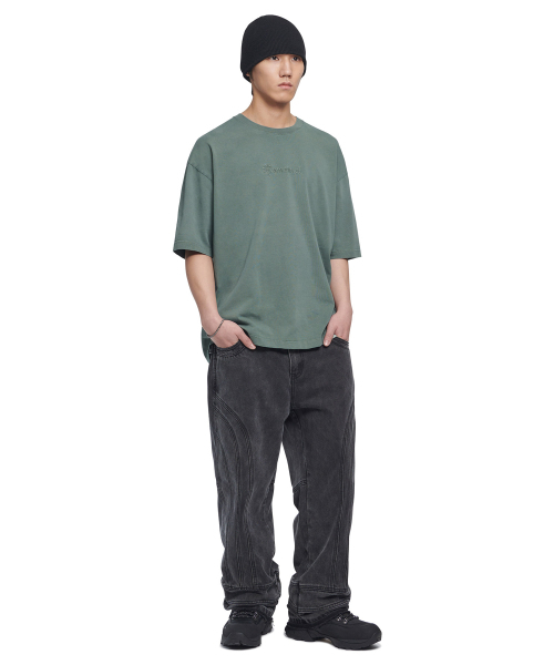 NOMANUAL(NOMANUAL)の「EMBROIDERED LOGO T-SHIRT - HUNTER GREEN(Tシャツ/カットソー・レディース・その他・MEDIUM/LARGE/X-LARGE/SMALL)」の3枚目の写真