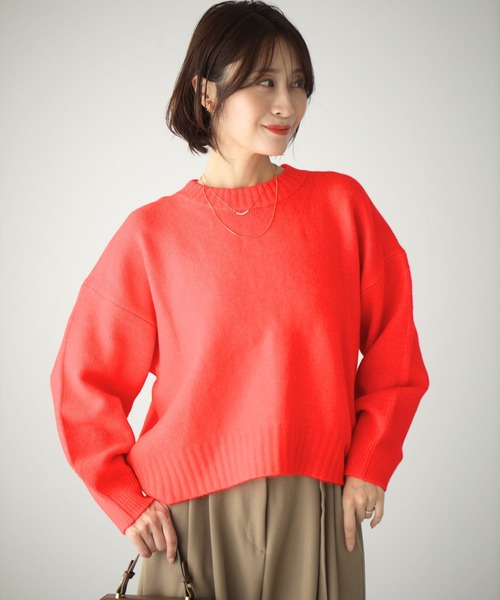 Ehre style(エーレスタイル)の「こなれて見える 着回し上手ニット(ニット/セーター・レディース・チャコールグレー/レッド/ブルーグリーン・FREE)」の17枚目の写真