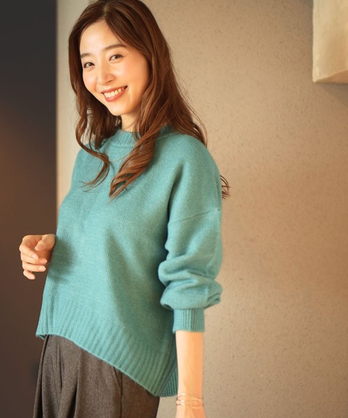 Ehre style(エーレスタイル)の「こなれて見える 着回し上手ニット(ニット/セーター・レディース・チャコールグレー/レッド/ブルーグリーン・FREE)」の22枚目の写真