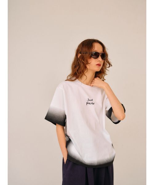null.（ヌル）の「JUST PARC Tシャツ（Tシャツ/カットソー・レディース・ネイビー/ホワイト・F）」の6枚目の写真
