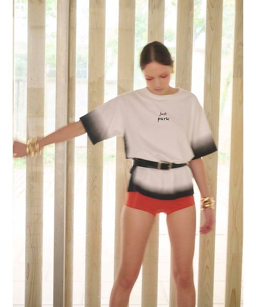 null.（ヌル）の「JUST PARC Tシャツ（Tシャツ/カットソー・レディース・ネイビー/ホワイト・F）」の5枚目の写真