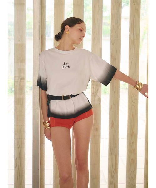 null.（ヌル）の「JUST PARC Tシャツ（Tシャツ/カットソー・レディース・ネイビー/ホワイト・F）」の2枚目の写真