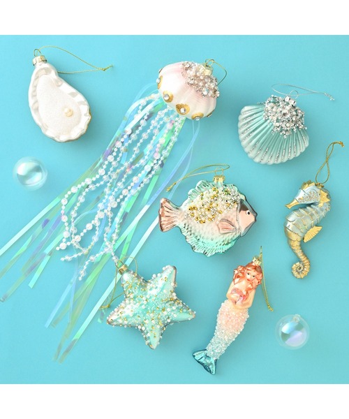 セール】ガラスオーナメント オイスター（インテリア雑貨